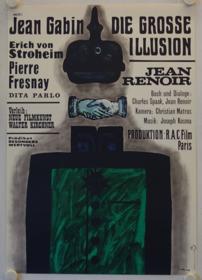 Die grosse Illusion originales deutsches Filmplakat (R60s)